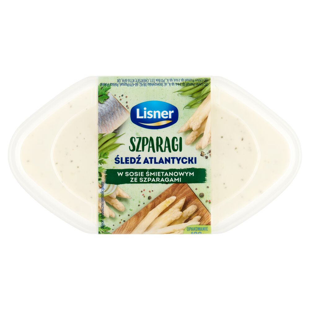 Lisner Śledź atlantycki w sosie śmietanowym ze szparagami 280 g. /szt.