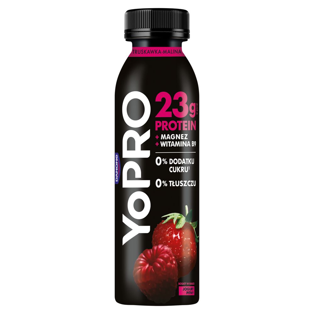 Danone YoPRO Jogurt pitny o smaku truskawka-malina 270 g. /szt.